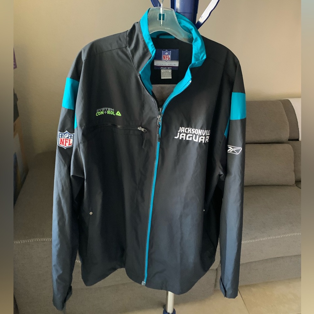 Reebok Black and Teal Jacksonville Jaguars light Jacket